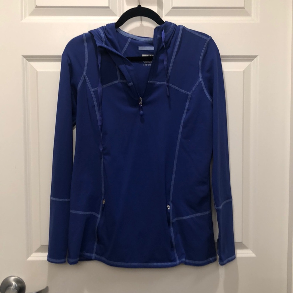 Blue workout pullover